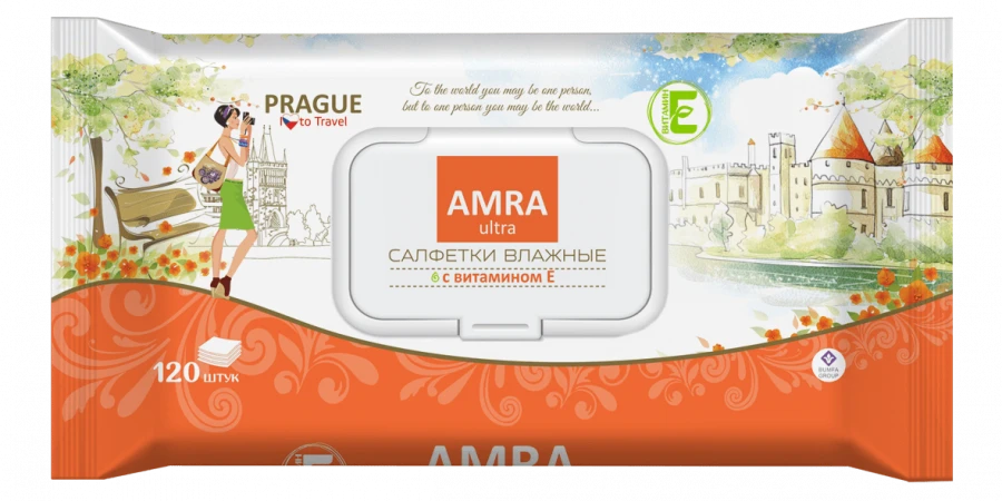 Refreshing Wet Wipes for Travel Hygiene AMRA PRAGUE