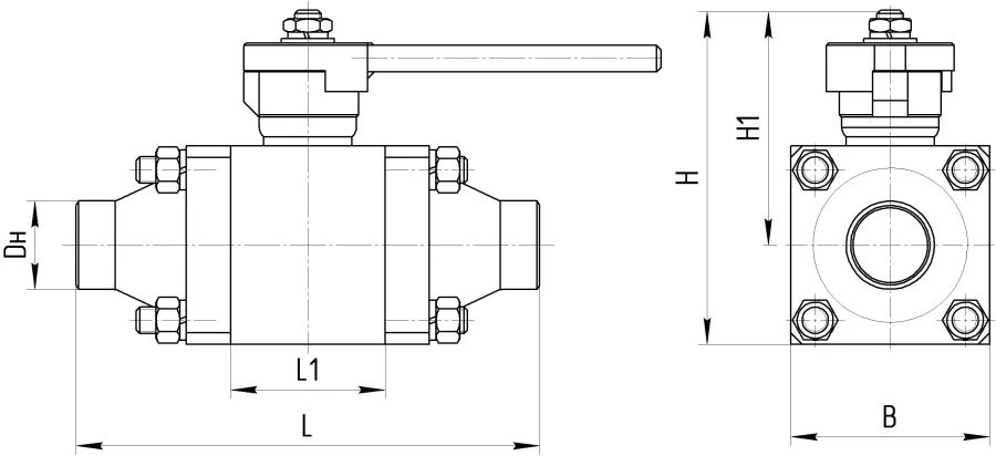 Ball shut-off valve ATEK.491284.062
