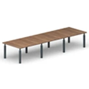 Negotiating table on metal supports