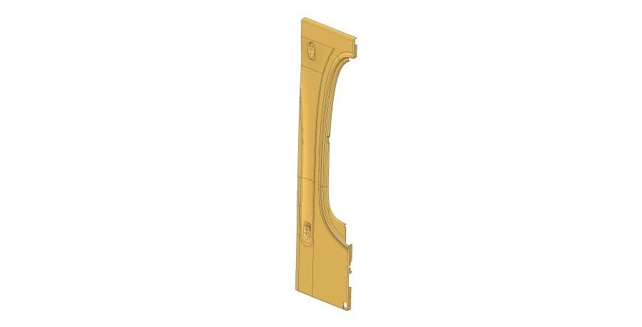 Rear partition panel exterior