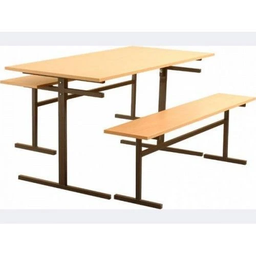 Dining table with bench Model: CO-1 of "Edelwood" trade mark