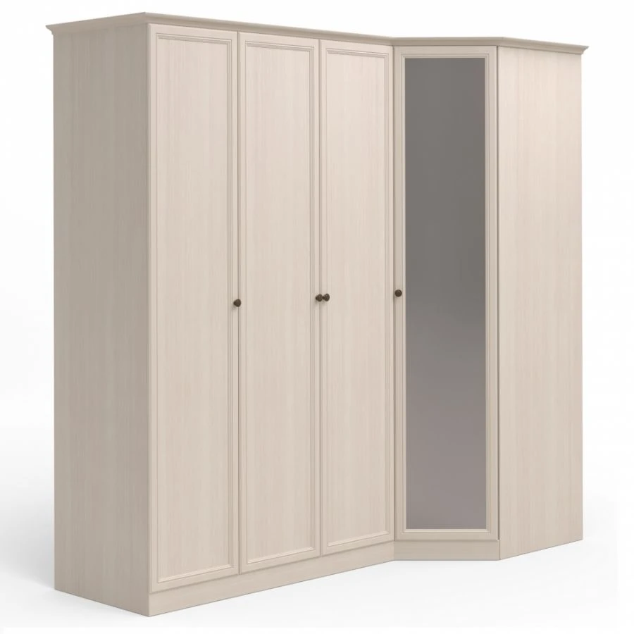 "Camilla" FU5-01.T8L, Corner cupboard (3 doors + corner with mirror) from the set of modular furniture "Camilla".