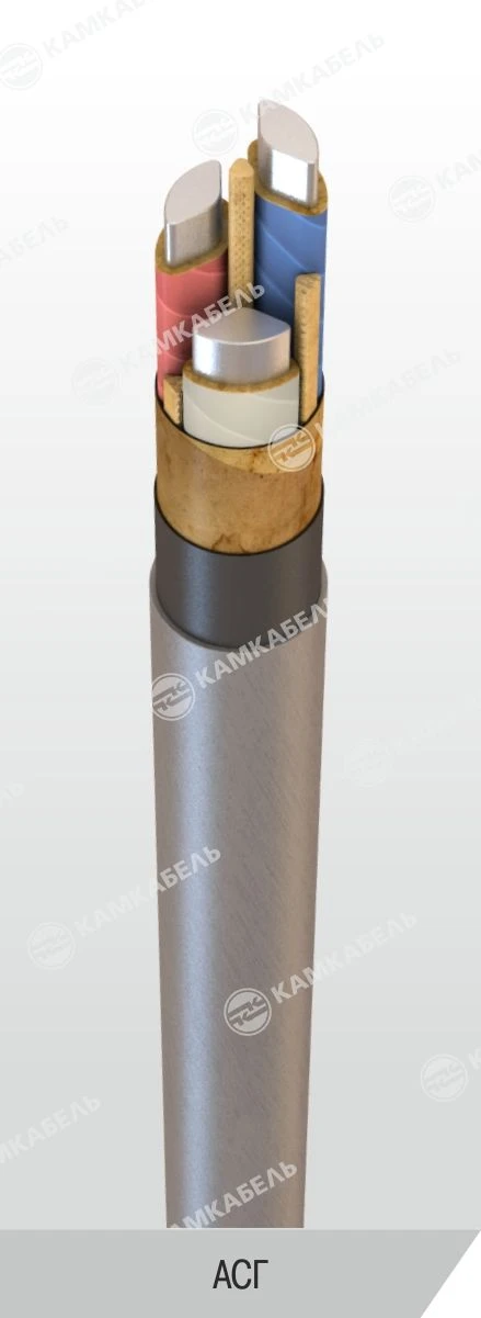 Power cable with aluminium conductors with paper insulation impregnated with viscous or non-flowing composition for voltage 6, 1