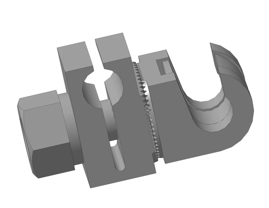 Small 4/4 clamp, open, article no. 390.082