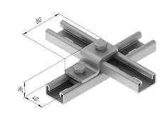 Plate Z-shaped 2 holes SMA 633, with overall dimensions from 40x26x80 mm, metal thickness 5,0 mm, stainless steel ma