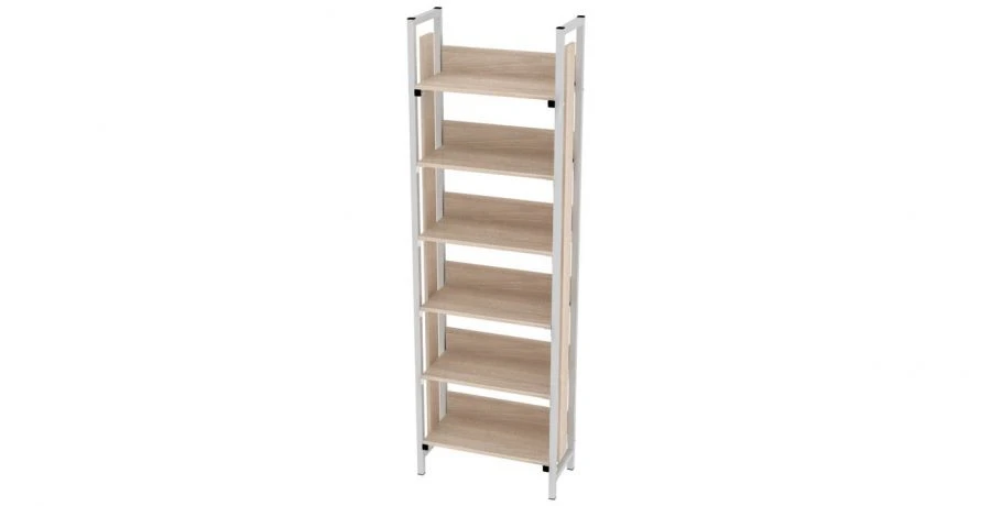 Library single-sided shelving unit 600x280x1910mm (WxHxH)