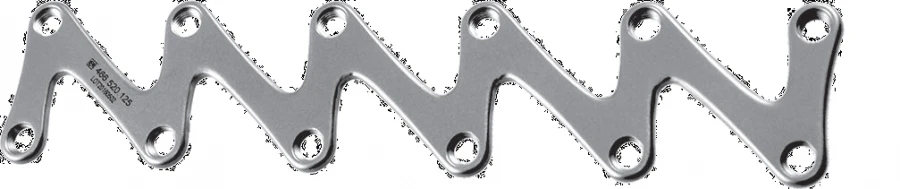Z-shaped plates for sternum RS 3.5, article number 466.5XX.1XX R/L