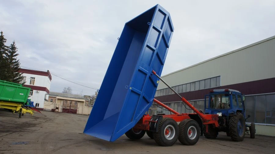 Tractor dump semi-trailer for liquid fractions PTSZh-12