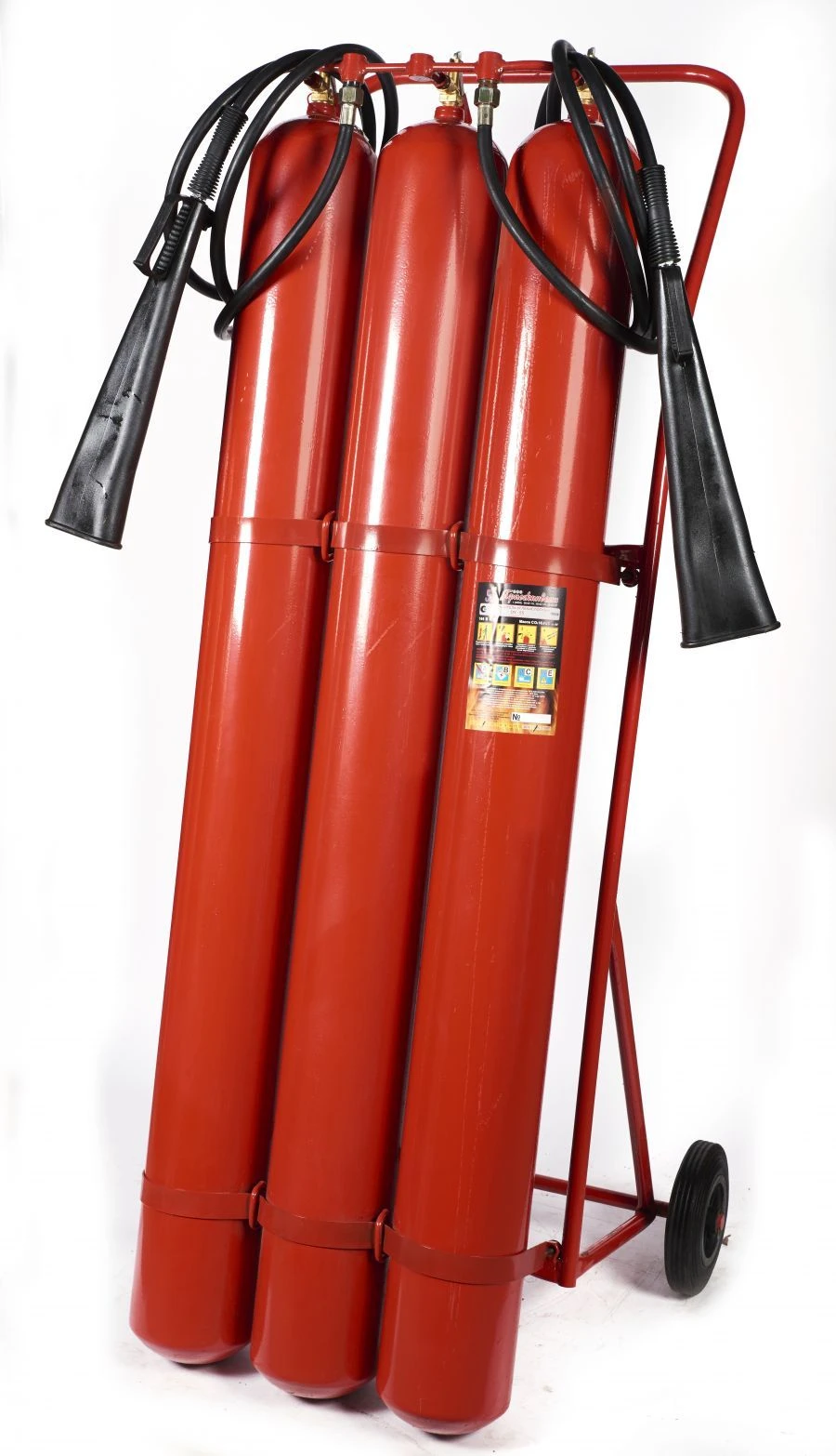 Mobile carbon dioxide fire extinguisher OU-55-VSE-01