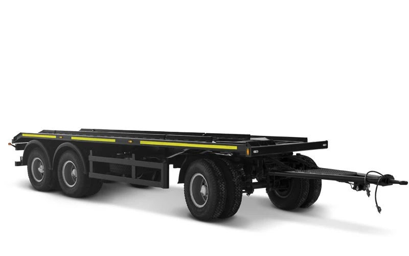 Trailer for transport of interchangeable bodies for multilift type 85335, modification 853355. Platform with holders for interch