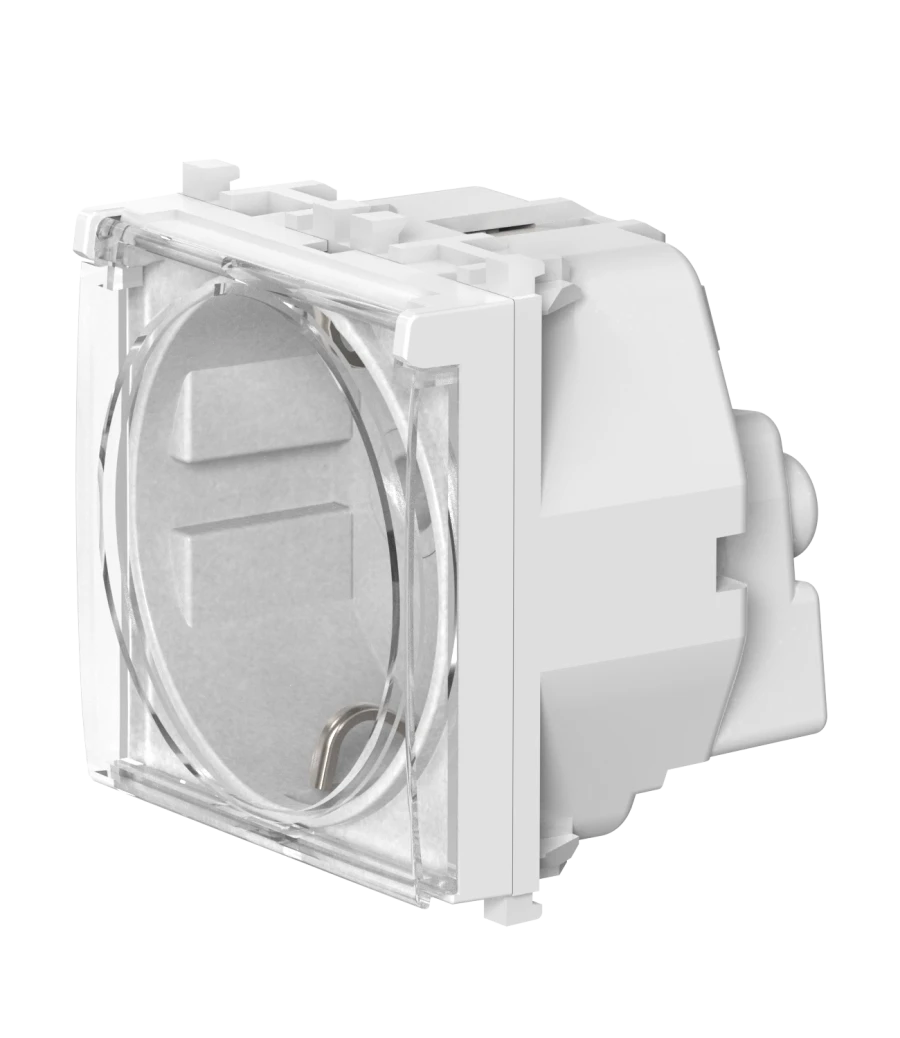CADUCEUS ALING Experience + antibacterial Flush-mounted socket outlet with cover 16A, 250V~, 2M, white, art.