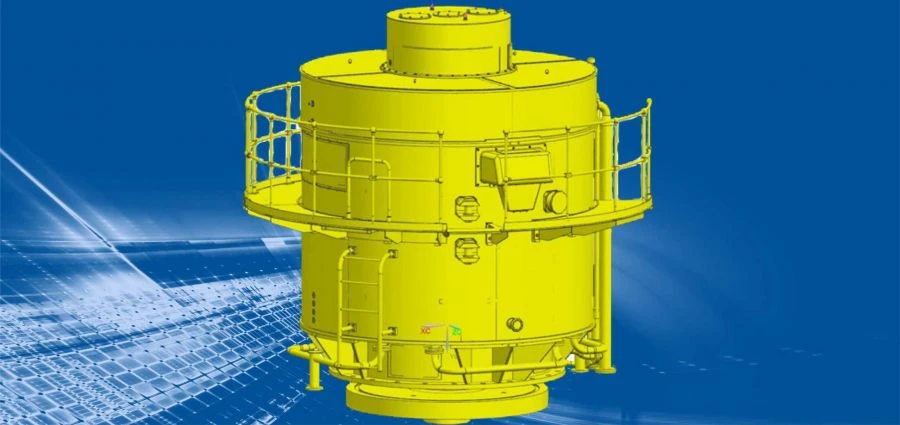 Vertical two-speed asynchronous motor