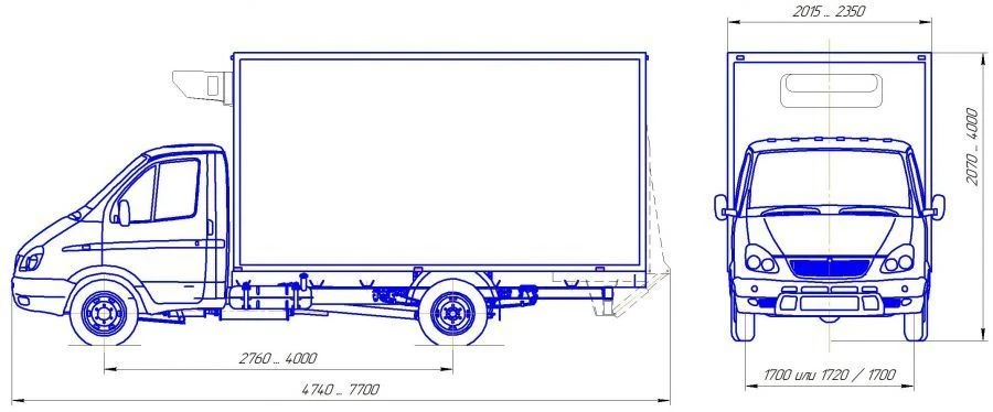 Petrol-engined trucks with technically permissible maximum mass not exceeding 3, 5 tonnes type 27192 modification