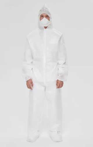 Personal protective equipment made of laminated nonwoven material: special additional clothing overalls LMGSh
