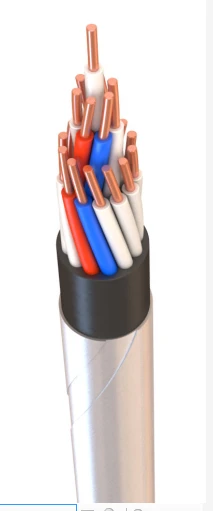Control cable with copper conductors and rubber insulation for rated alternating voltage up to 660 V with frequency up to 100 Hz