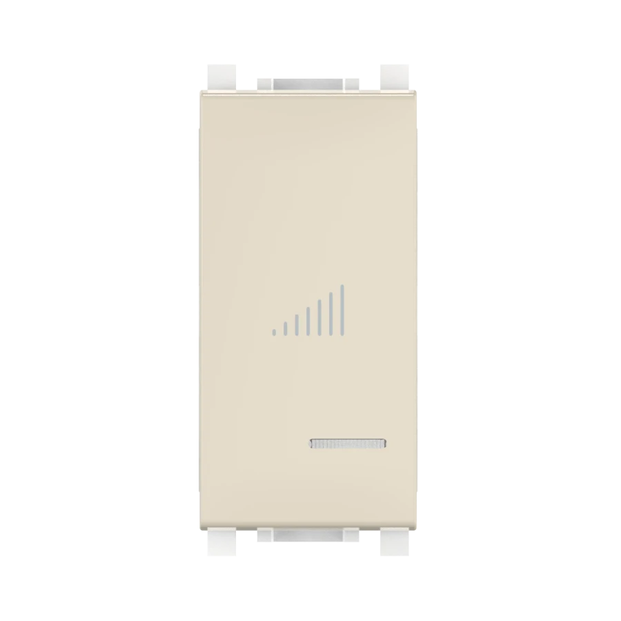 CADUCEUS ALING Experience LED push-button dimmer switch, 200W, 230V~, 1M, beige, art. no. 72205.9