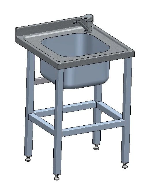 Table with sink open
