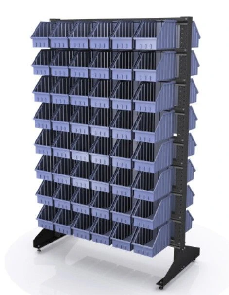 Metal metal island rack for metalware on 8 levels series SDM-096 1000x560x1500