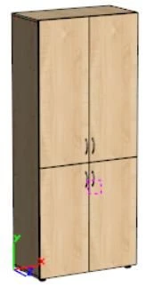 Wide closed cupboard for documents (4 doors)