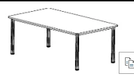 Stock processing table 1800x1000x800H mm