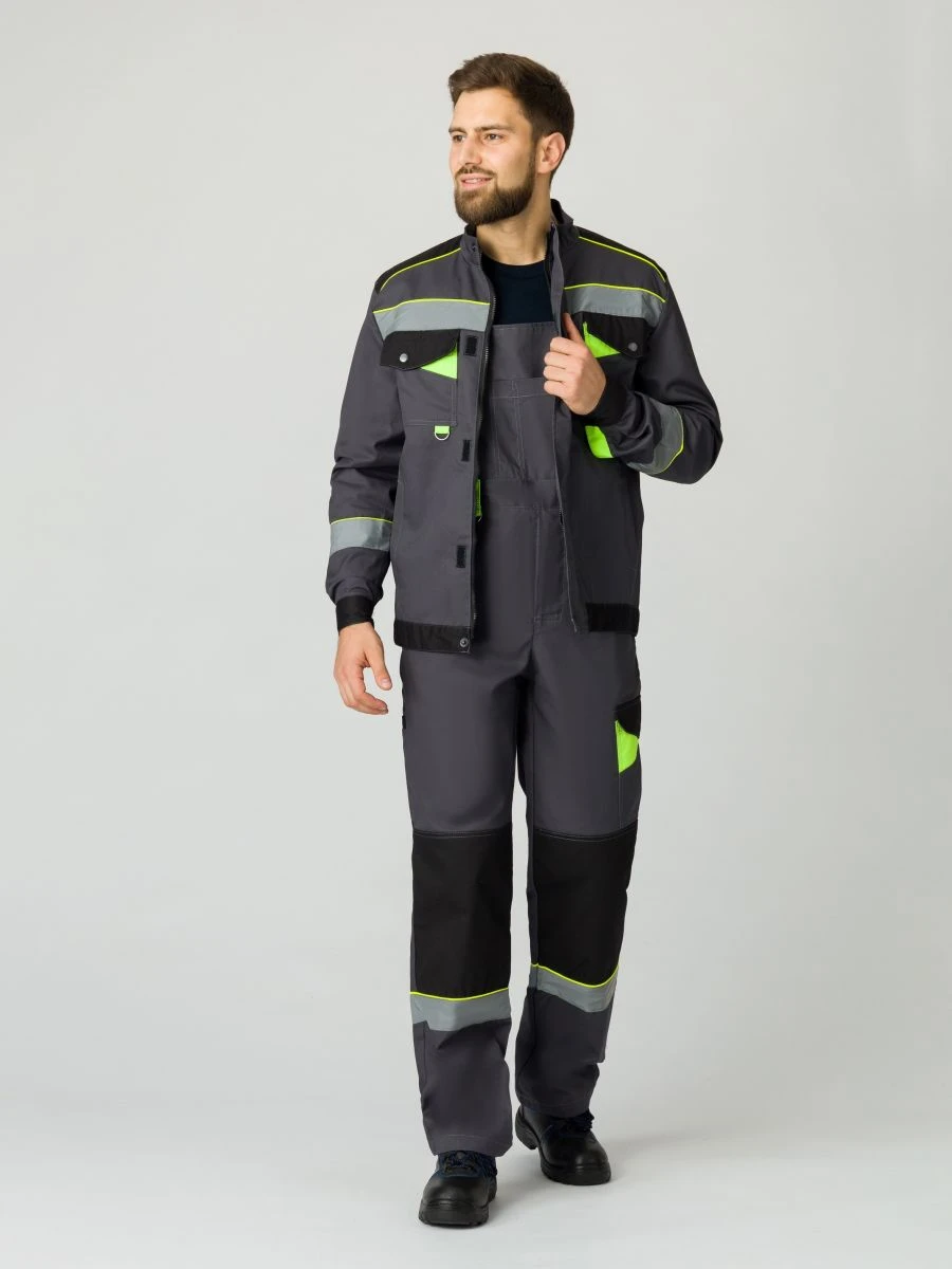 Suit Howard-2 p/w, t.grey/black/lemon , art. 87468195