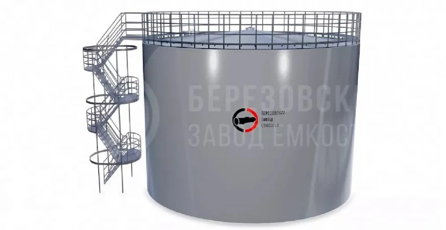 Vertical steel tank with volume of 600 m3 type RVS 600