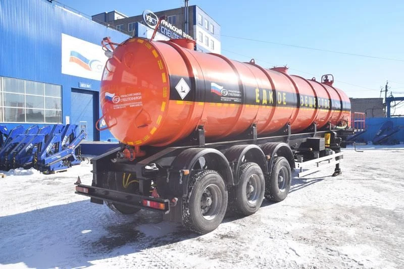 Semi-trailer-tanker, make UZST, type 9177, modifications: 9177-0000106 (frame, with lifting axle, with ABS, with EBS)