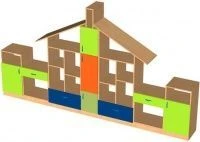 Children's wooden furniture set