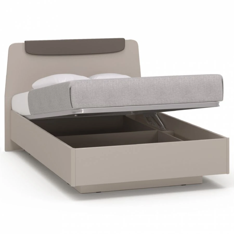 "SOHO" AR8-01.DS, Bed 1,5sp. with n/m (1200mm) Cayenne 6, d/mat.20-45 from a set of modular furniture "SOHO".