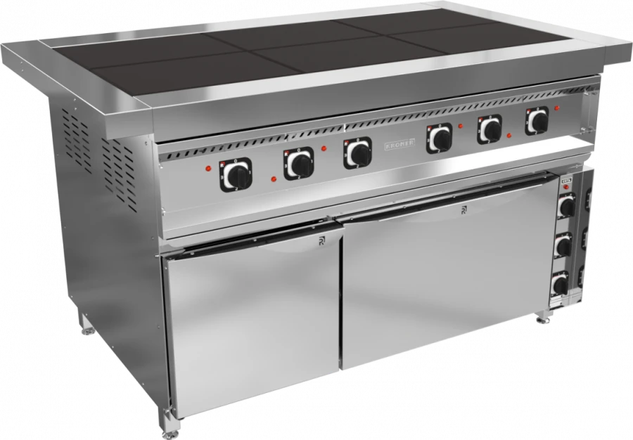 Electric cooker KEP-6ShZh-01 (6 burners KET-0,12, standard oven, 1475x895x850(860) mm.)