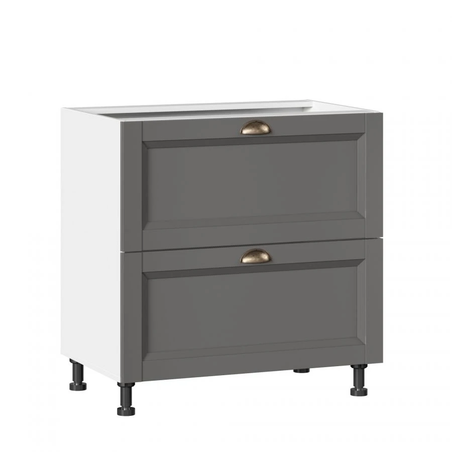 Amelie-3 LD.299840.000 Set of kitchen cabinet fronts 800 with 2 drawers (Lux) (Onyx grey)