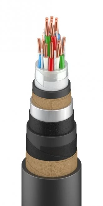 Cable for signalling and interlocking with polyethylene insulation in metal sheath with hydrophobic core filling, m