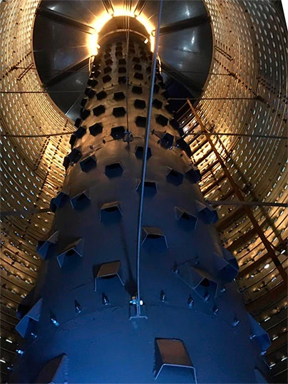 Central air distribution shaft