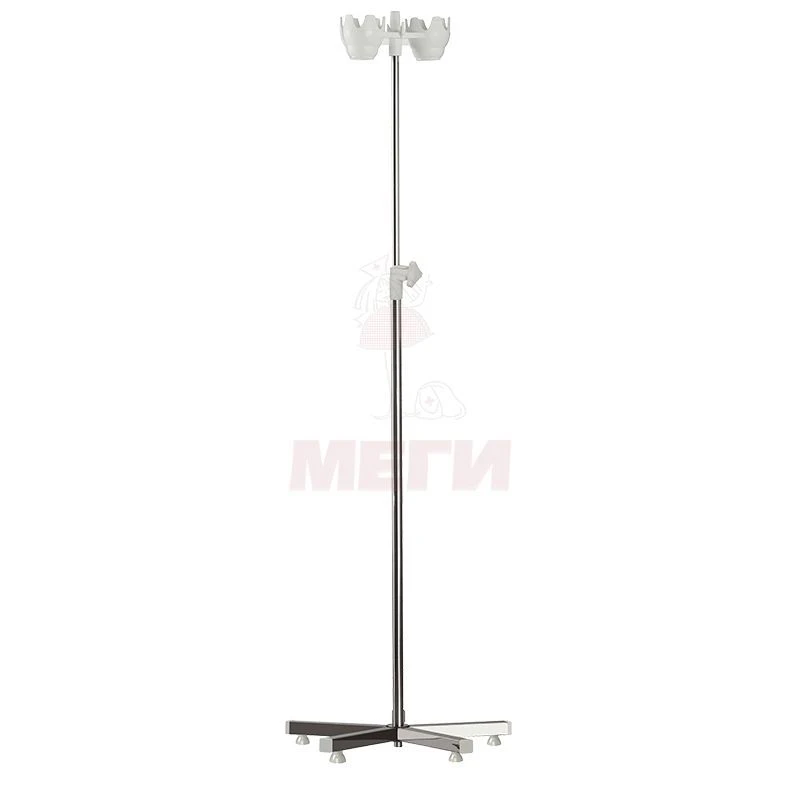 SW-01-"MSC" (5310-01) Medical infusion stand five-post stainless steel, without wheels