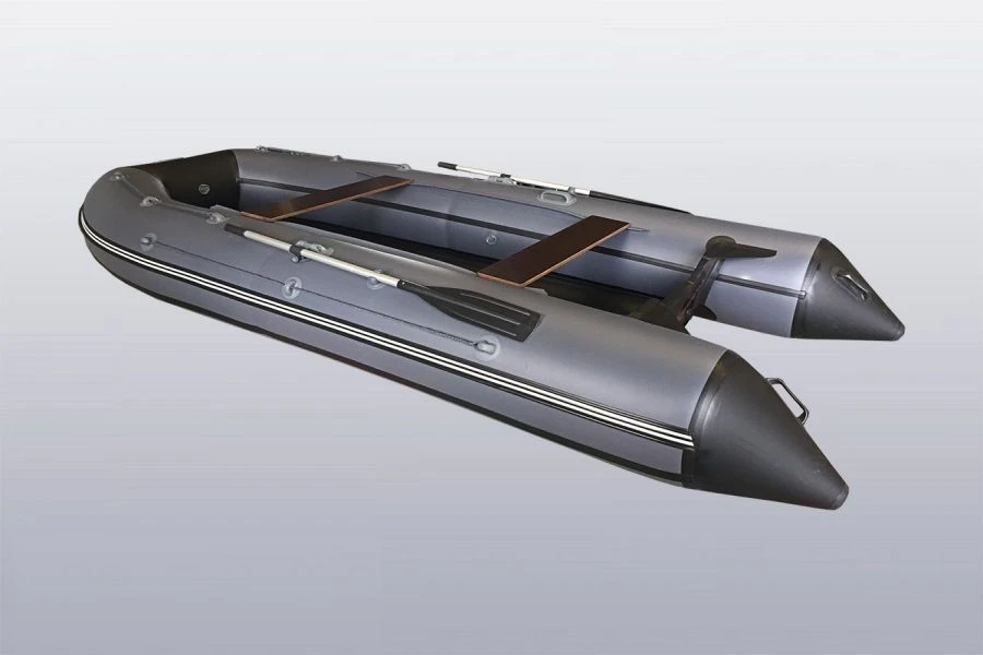 PVC inflatable boat "Big Boat". Ermak 420 transom boat with NPDND