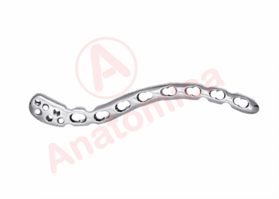 S-shaped plate with lateral extension with angular stability with limited contact