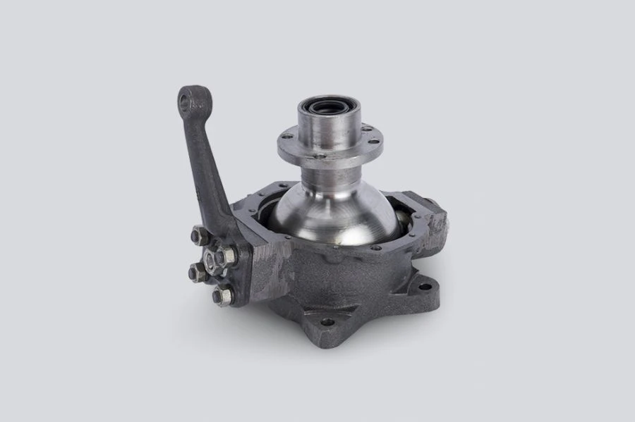 Front axle left steering knuckle (for Uaz sgr cars from 2010, under abs, Timken axles, track 1 465 mm) 220600230401100