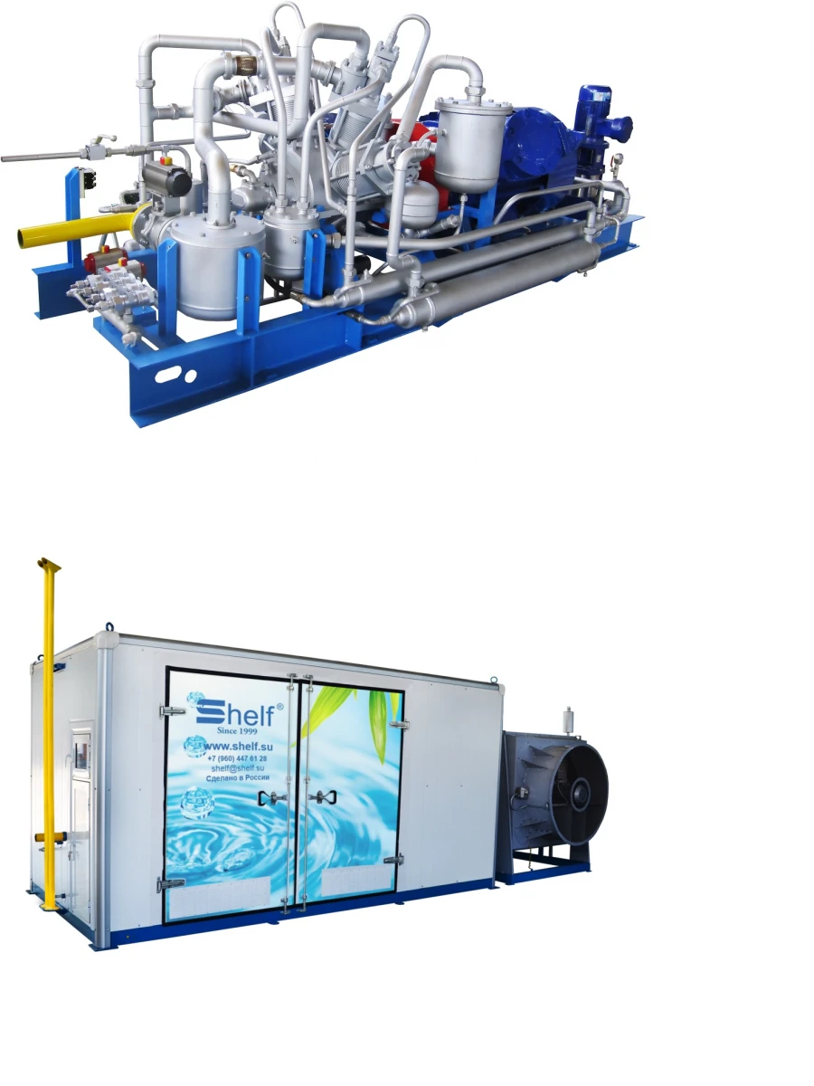 Shelf" compressor blocks