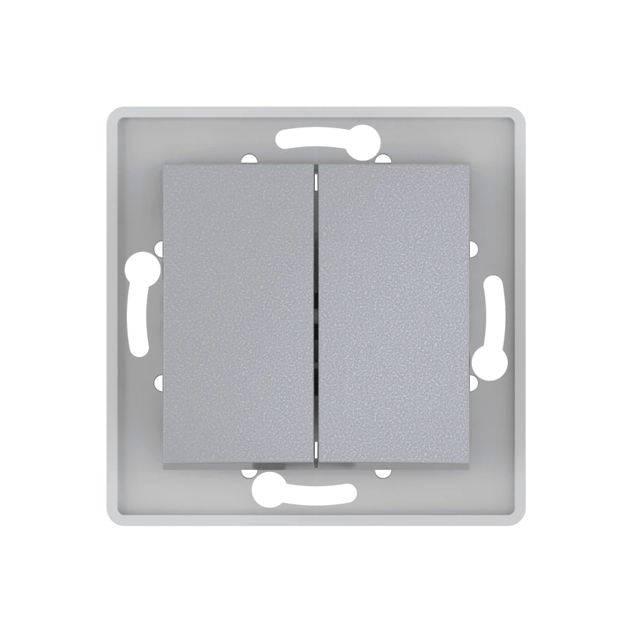 CADUCEUS ALING PRESTIGE Flush-mounted two-way switch 10AX, 250V~, silver, item 60072.S