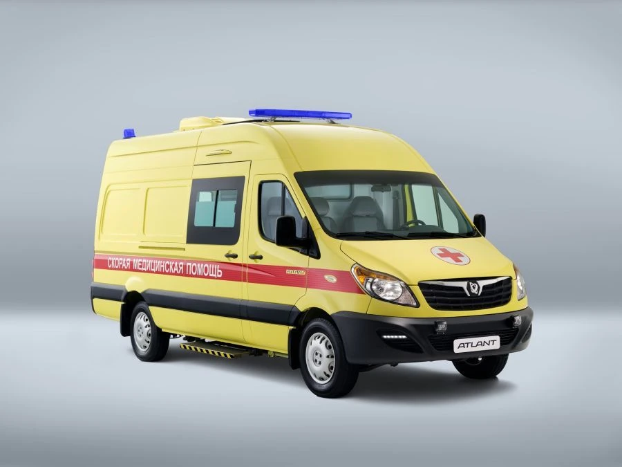 Sollers Atlant M209-M2KA (class A ambulances), body colour lemon (all-metal van)