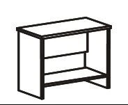 Side table with shelf "Style B KR" series
