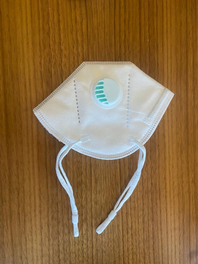 Non-sterile disposable mask - respirator made of non-woven fabric with exhalation valve FFP2 KN95 with headband