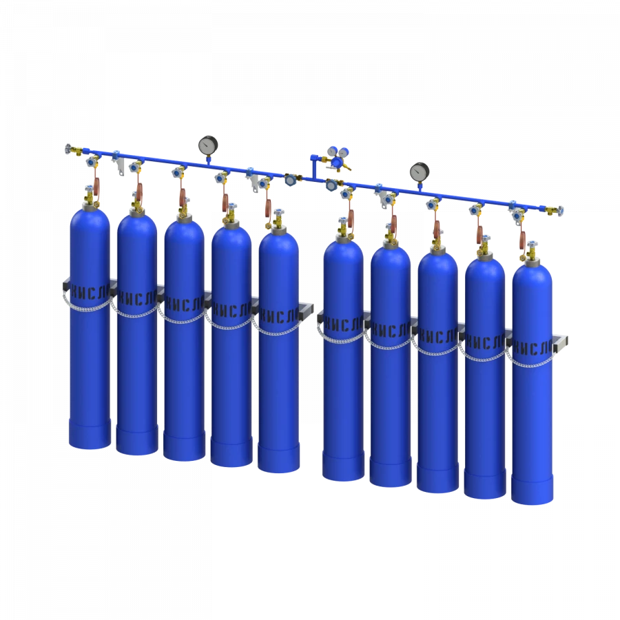 Oxygen bypass ramp for ten cylinders RPK-10