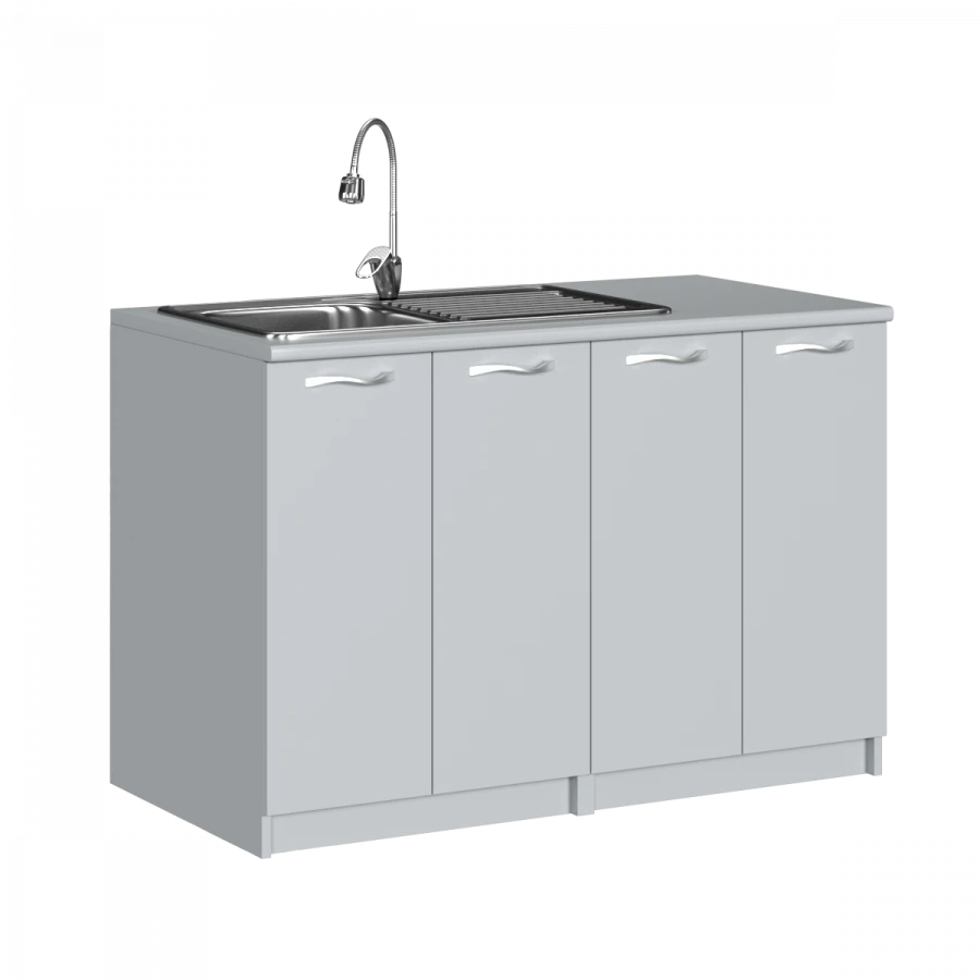 Cabinet with sink 4 hinged doors