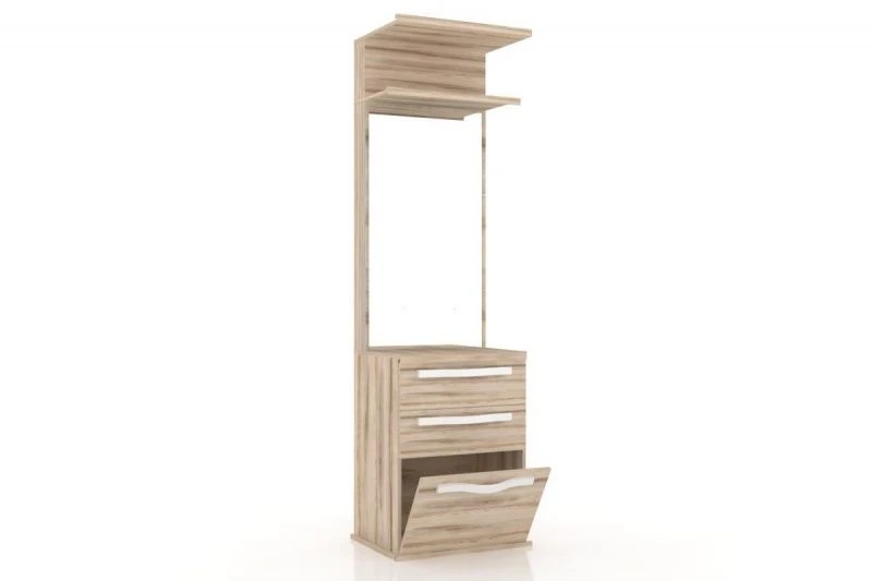 Marta LD 124.100.000 combination vanity unit with mirror (White/Desira Ash )