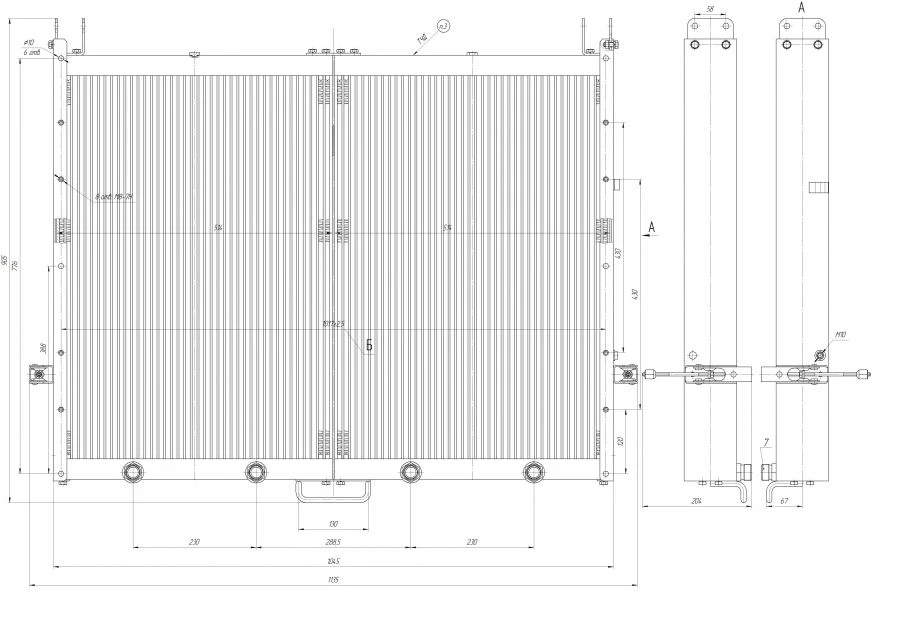 Block of oil radiators 744R3B-1013.000