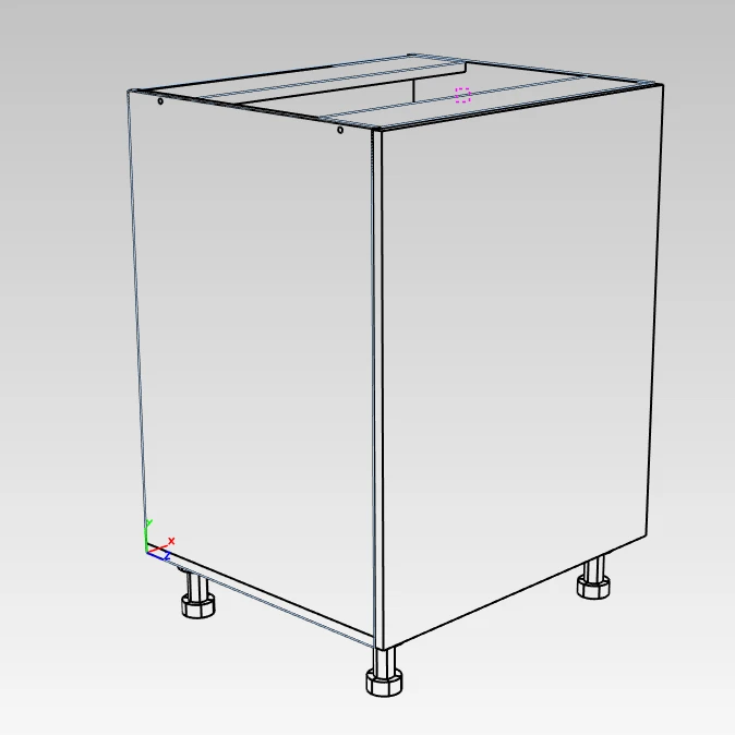 Lower kitchen cabinet with 1 door