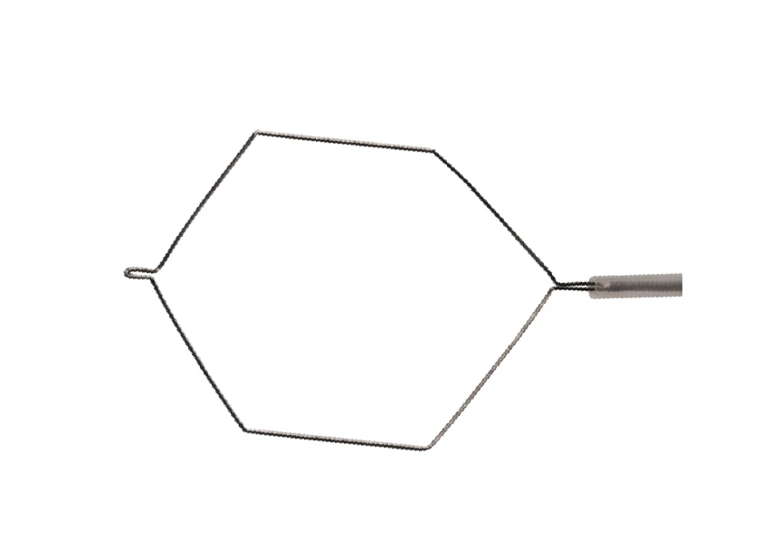 Polypectomy loop hexagonal for flexible endoscopes for 2.8 mm channel, length 2400 mm