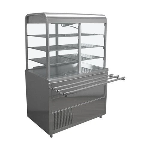 Refrigerated table with display case Lira-Profi SOEP-V/LP (1120x705(1030)x1700(1720) mm, stainless steel, 220V)