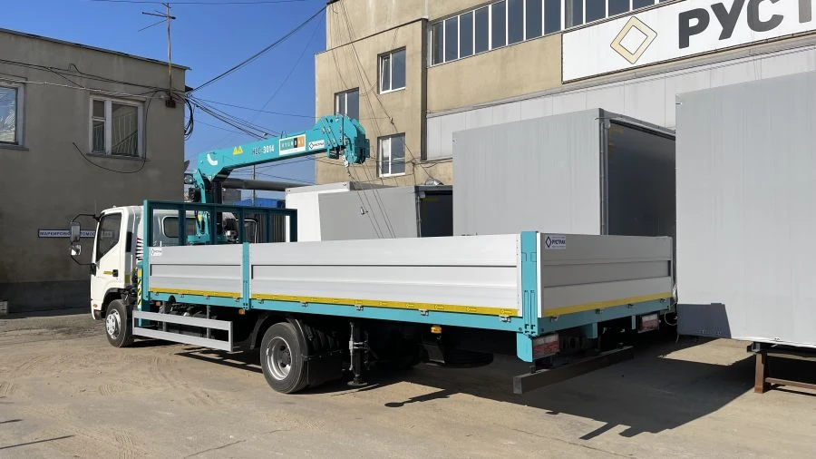 Vehicles of modifications 4389Z8 - flatbed platform with folding side and rear sides, with CMU on the chassis of KOMPAS, KAMA.
